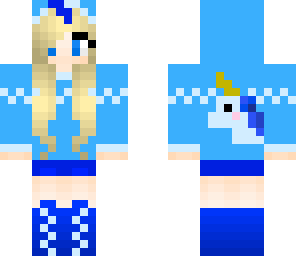 blue unicorn girl