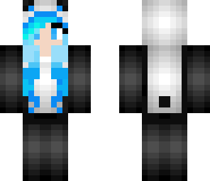 blue panda girl