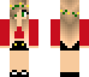 crop top girl flower crown