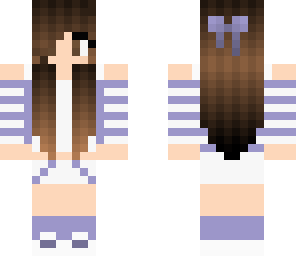 purple striped girl