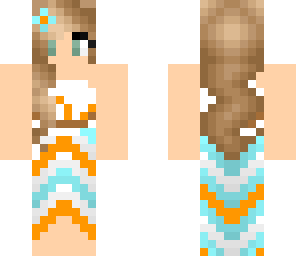 orange and blue sundress