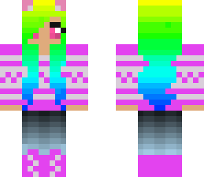 pink winter girl
