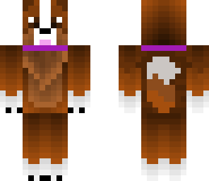 purple coloured dog
