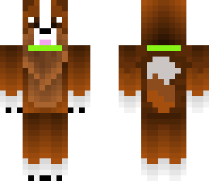 dog with green coler