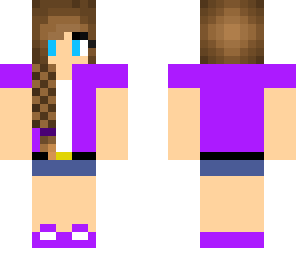 purple girl with braid
