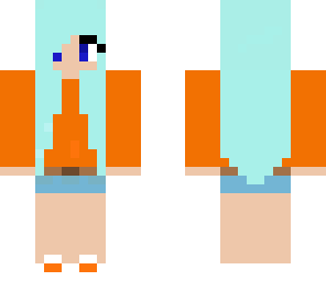 blue head girl with headphones