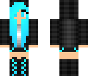 blue hoodie girl