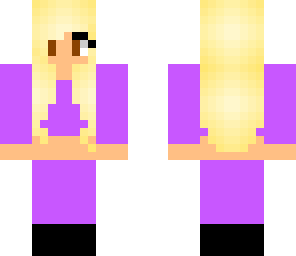 blonde purple outfit