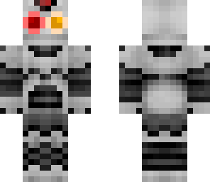 half orange and red eye clank