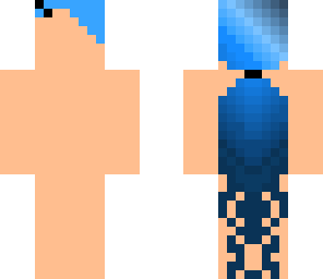girl with cool blue hair template
