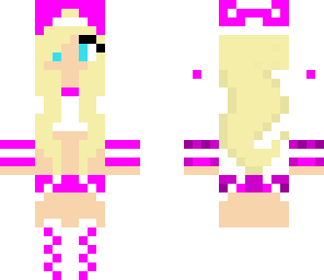 pink blonde teen girl