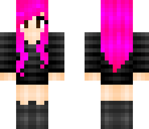 neon pink hair