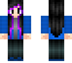 girl with purple highlights