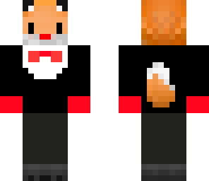tuxedo fox with gloves