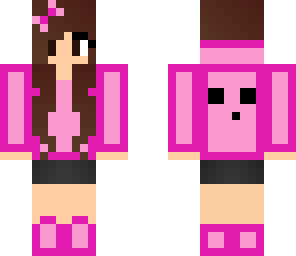 contrasting pink slime girl