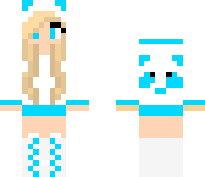 light blue panda