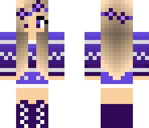 purple flower crown girl 