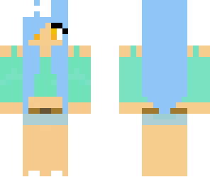 sky blue crop top girl