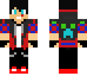 red and blue gamer boy