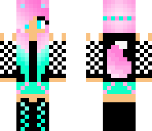 teal and hot pink