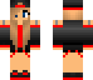 red and black girl