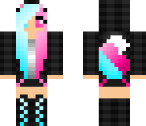 pink and blue wolf