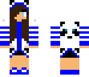 blue panda girl