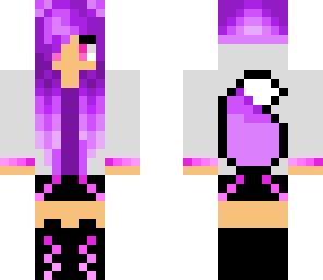purple pretty wolf fox girl
