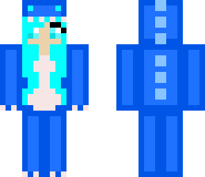 blue dino girl