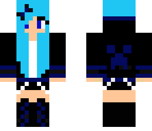 blue creeper hoodie girl