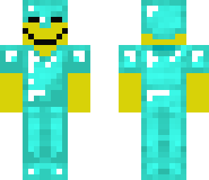 smiley face in diamond armor