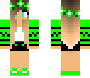 pretty flower girl green