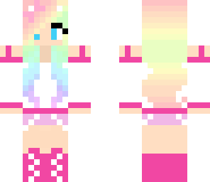 pink anime wolf girl