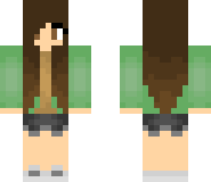 casual green and brown girl