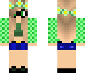 green nerd flower girl