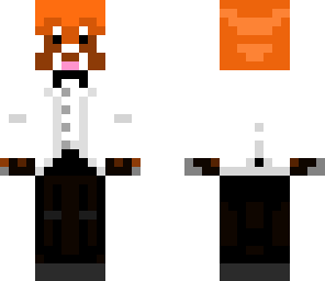 red panda in white suit