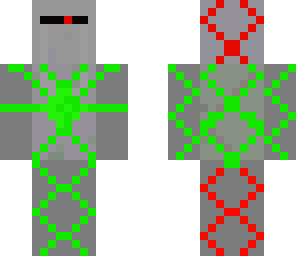 green and red man metal