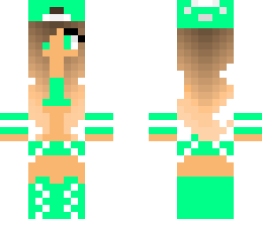 cute mint green girl