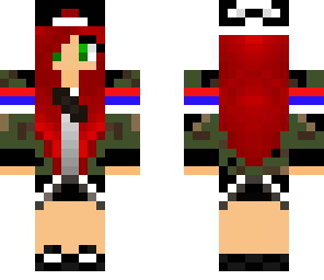 army girl with red hair