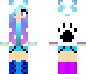 blue panda girl