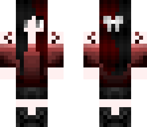 half black-half red haired girl