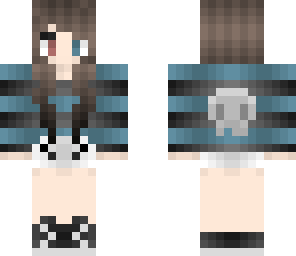 blue and black themed girl