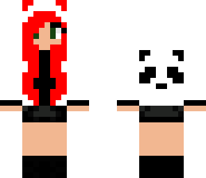 red hair panda girl