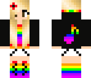 rainbow and music girl