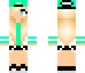 cute mint green and white blond girl