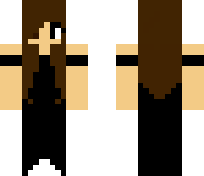 girl in a black dress