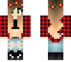 ripped plaid girl
