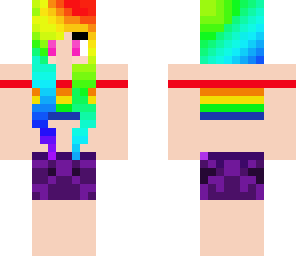 rainbow girl in swim suit