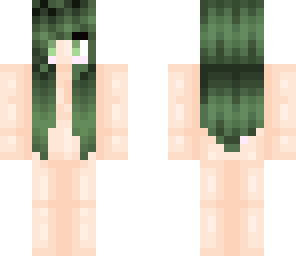 dark green hair base with horns