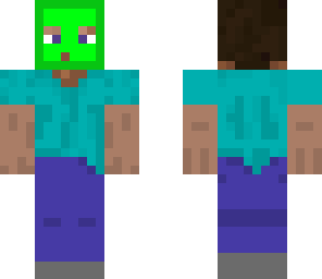 minecraft steve with slime mask
